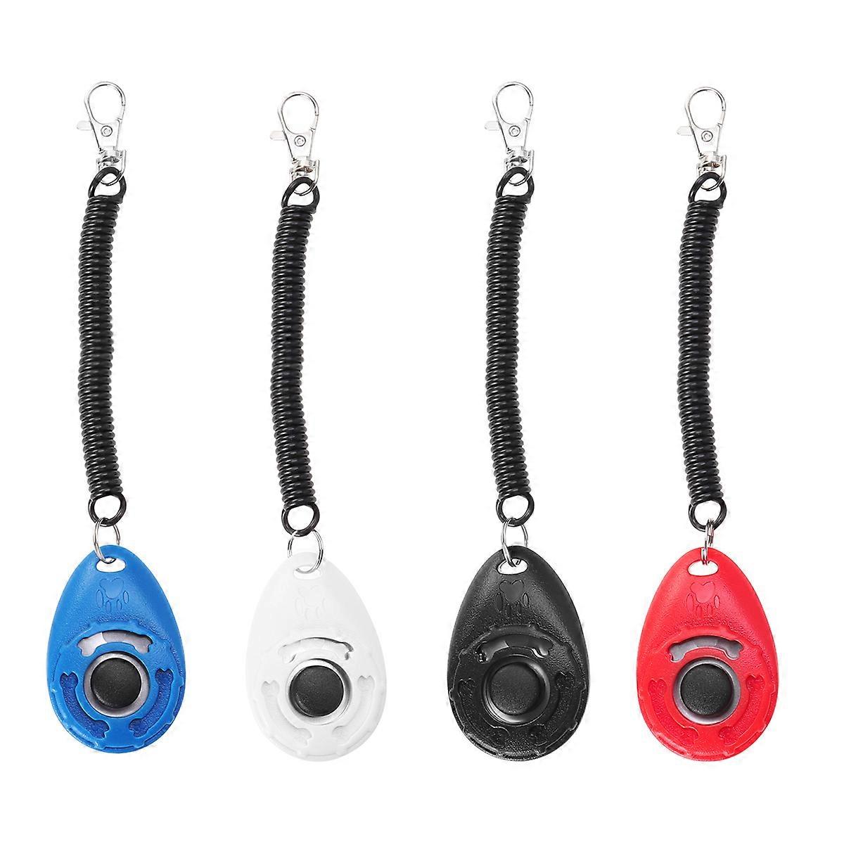 Clickers for Dog Training Ueetek Pet Training Tool with Wrist Strap for Pet Owners Drop Shape 4Pcs