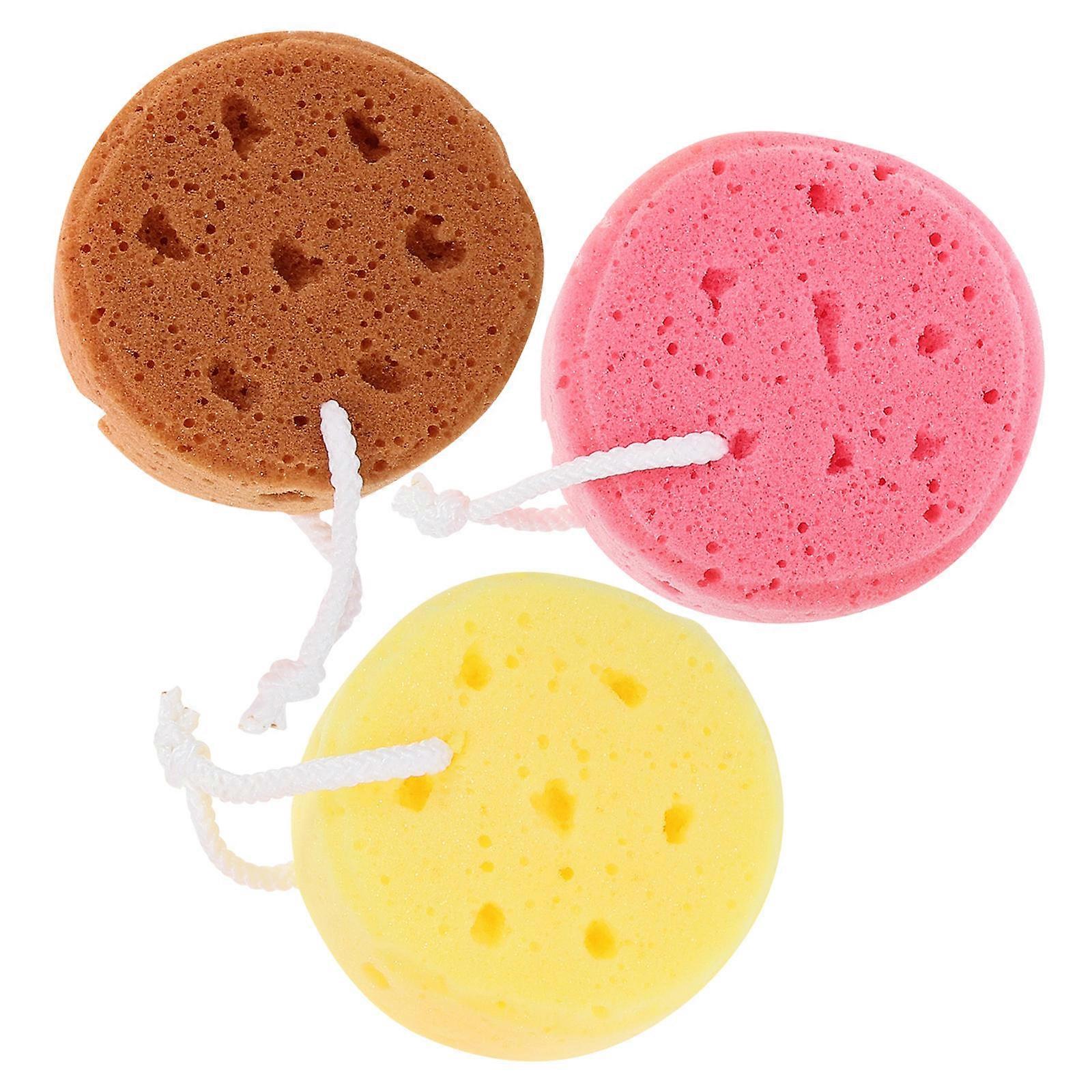 3pcs Honeycomb Bath Shower Sponge Balls Lightweight Exfoliating Body Wash Scrubber for Gentle Cleansing and Lathering, Ideal for Bathing and Travel
