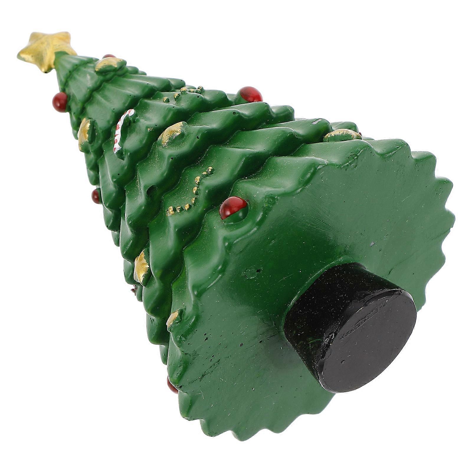 Miniature Christmas Tree Decorative Indoor Tabletop Tree .00X8.50X8.50CM Resin Festive Atmosphere 1Pack