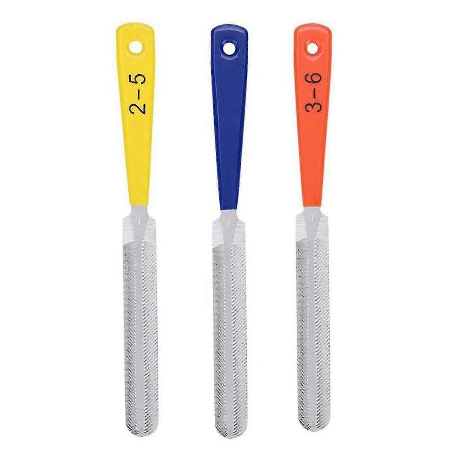 Set di 3 lime per capotasti per chitarra, strumento di riparazione per estrattore di chiodi, lime per tasti in acciaio inossidabile per chitarra