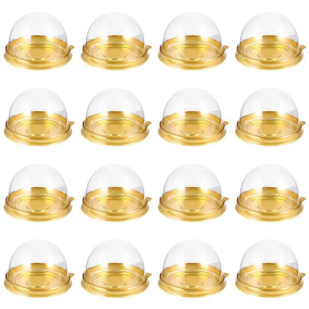 150pcs Home Store Plastic Baking Moon Cake Round Transparent Wrapping Boxes