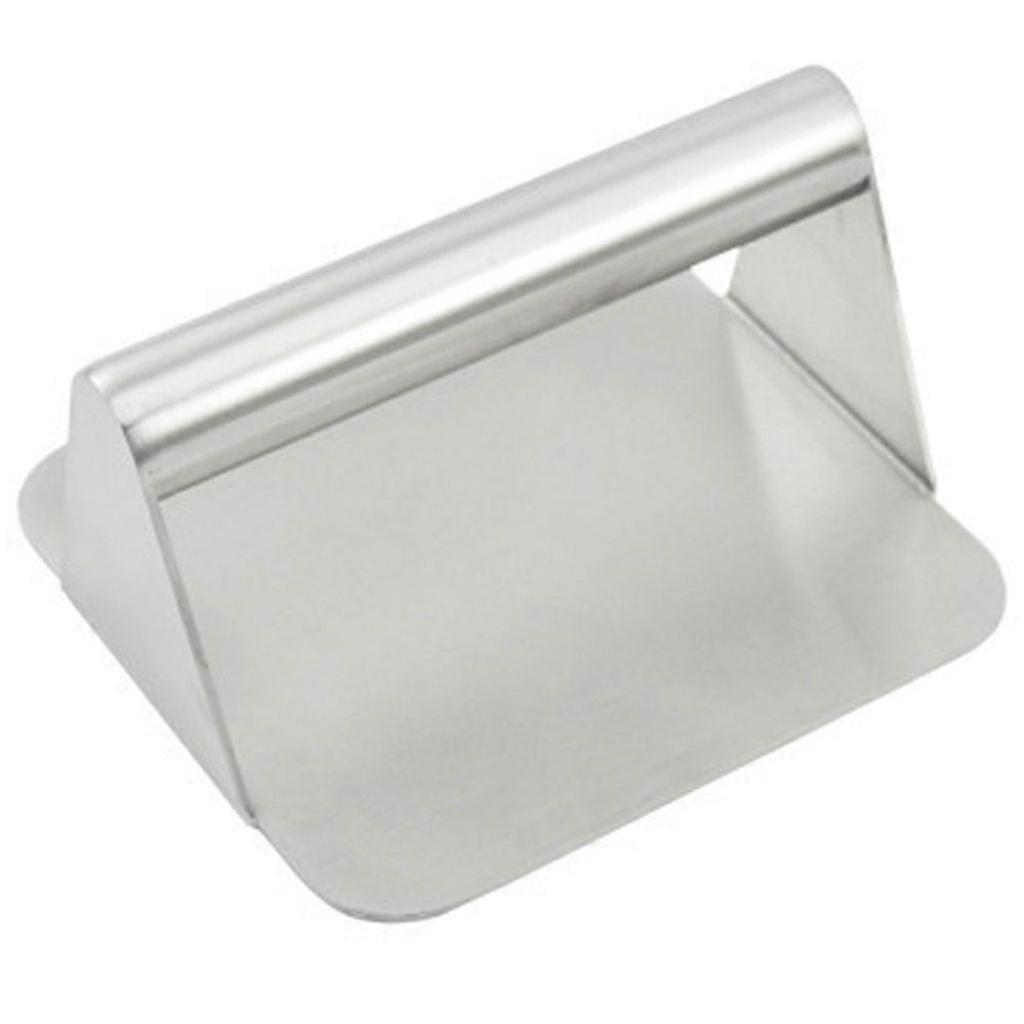 Round Stainless Steel Hamburger Press, Grill Style 1
