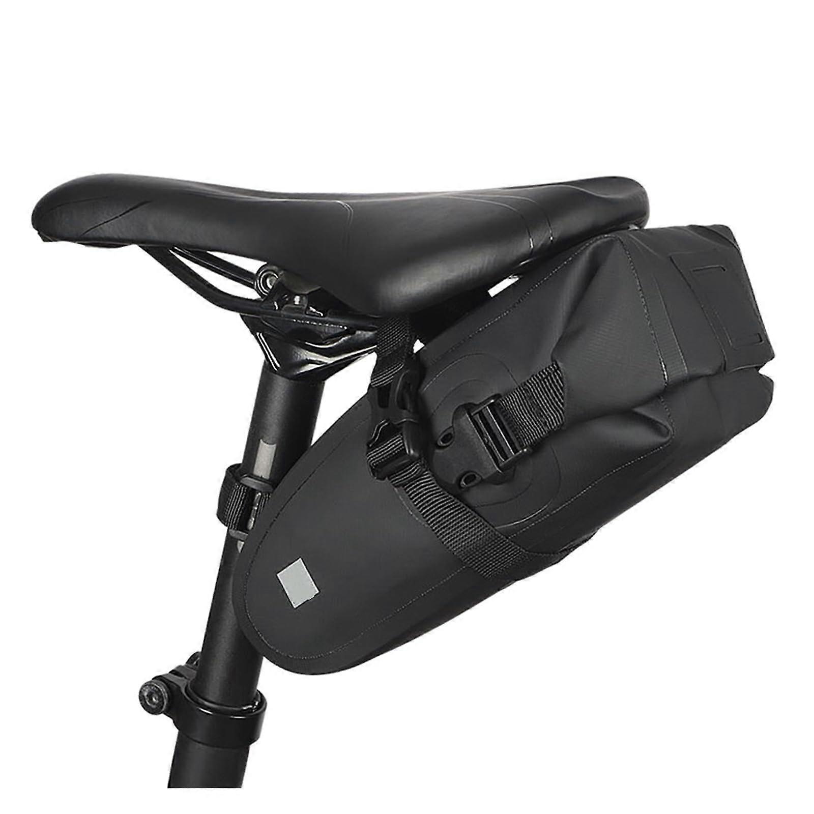 Bicycle Saddle Bags Bicycle Saddle Bag Reflective Cycling Rear Seat Post Rear Tail Bag Road Bike Saddle Bag with Reflective Black
