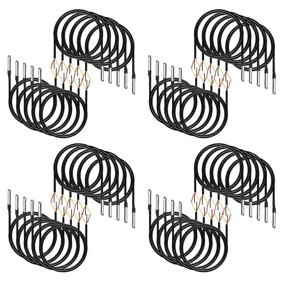 10Pcs Temperature Sensor, (-55℃- +125℃) - 1 Meter/3.2Ft