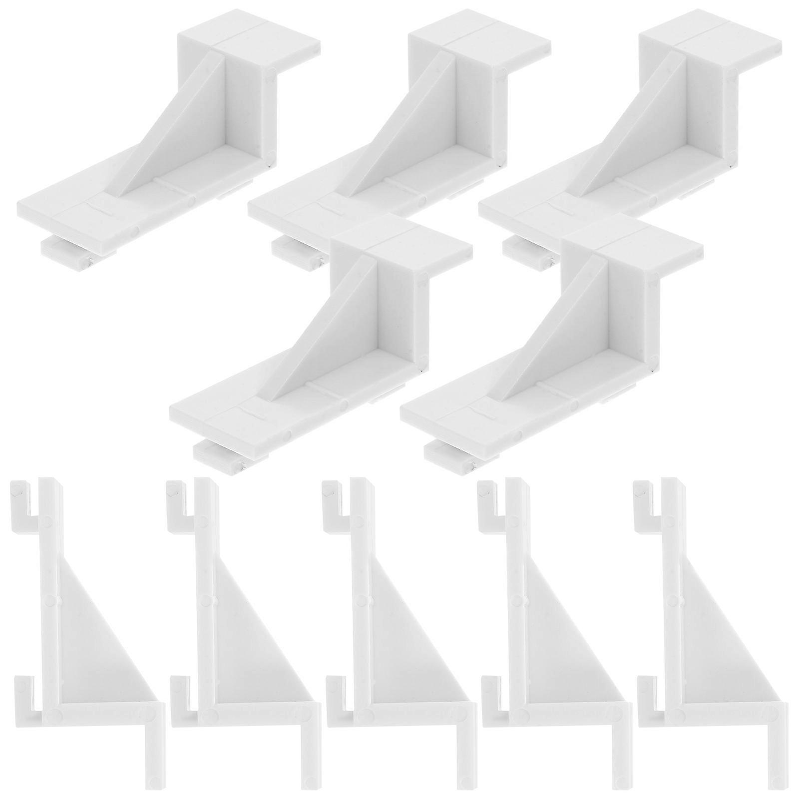 Refrigerator Support Snaps Refrigerator Shelf Clip 4.80X2.30X1.80cm Hook Shape 10Pcs