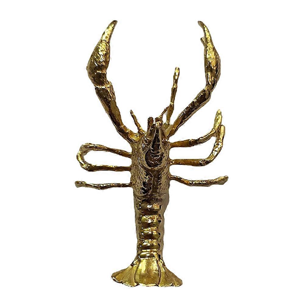 Cabinet Knobs Decorative Drawer Knobs Brass Material Golden Color Lobster Shaped Easy Installation Home Use 1Pack