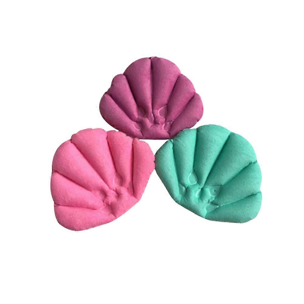 Bathroom Pillows For Tub Inflatable Bath Pillow Suction Cups Easy Storage Assorted Color 3Pack