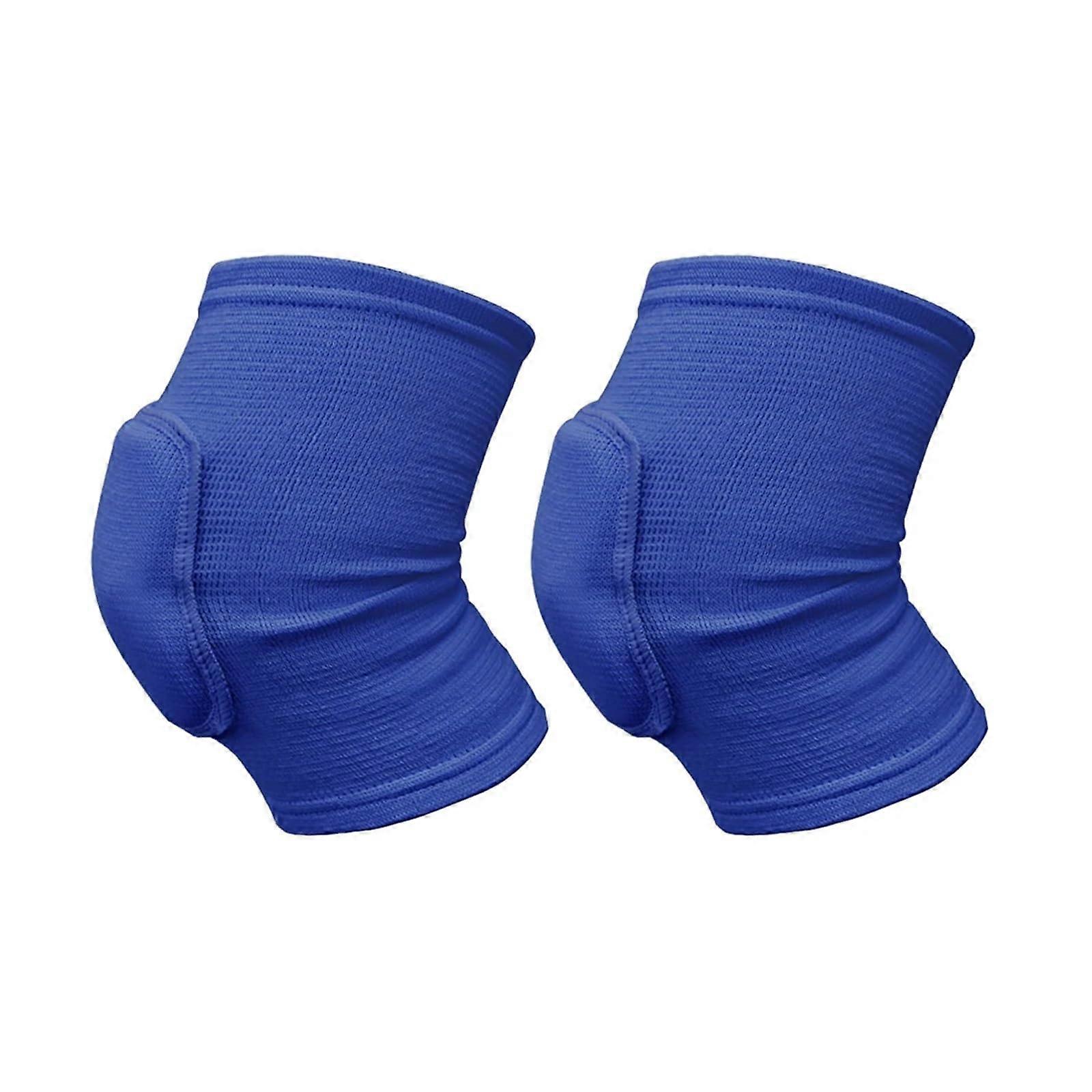 Knee Pads for Volleyball 1 Pair Sports Knee Pad Gym Exercise Compression Protective Basketball Kneepad Sleeve Unisex Brace Protector for Yoga Blue
