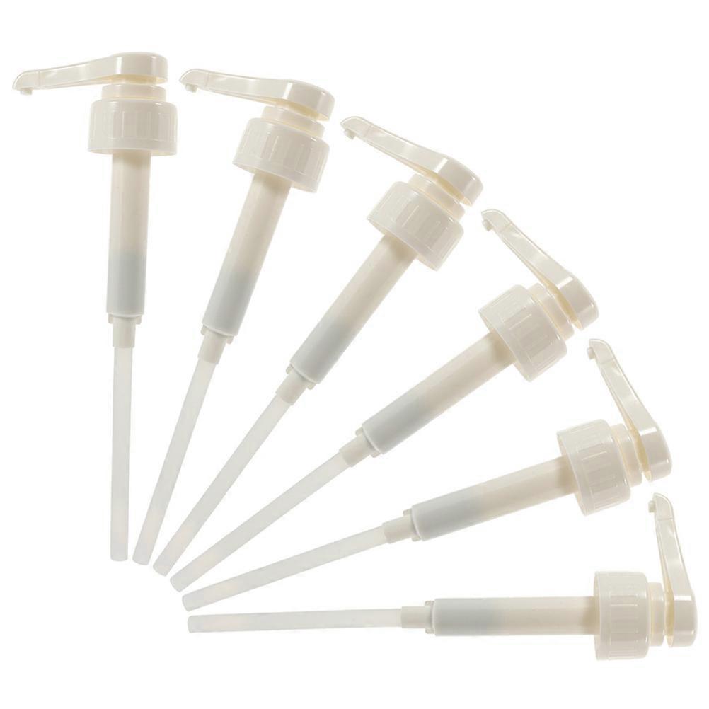 6pcs Plastic Syrup Pumps for Dispensers – Compact & Easy to Use Kitchen Tool for Fruit Syrups, Beverages, and Sauces – Ideal for Home and