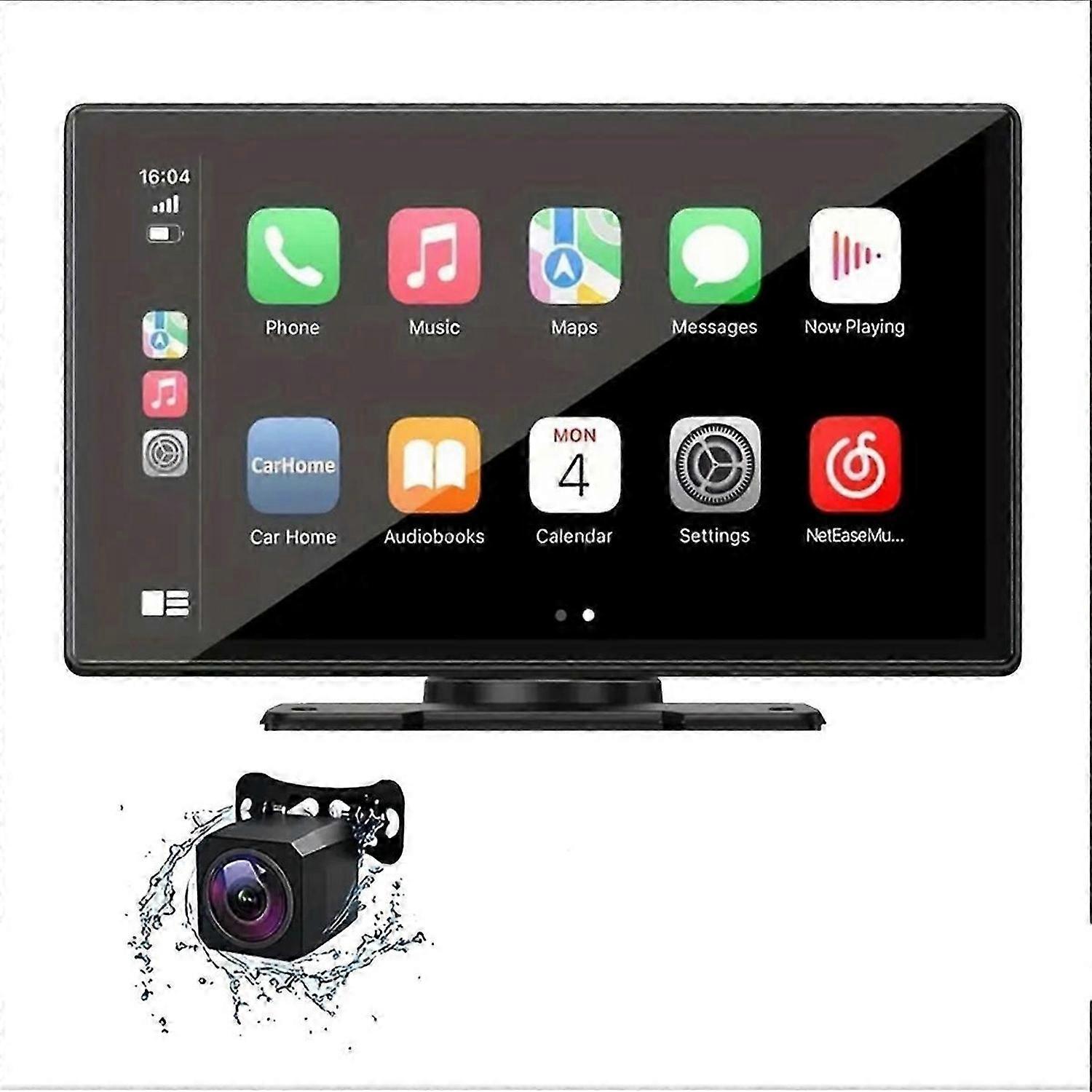 Portable Wireless Carplay Screen for Car,9in Wireless Carplay&Android Auto,DVR,Car Audio Receivers G
