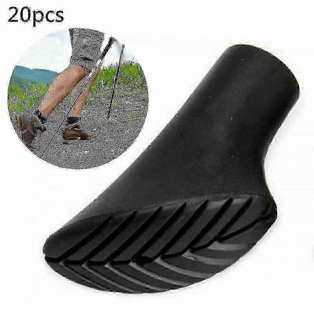 20 Pieces / 10 Pairs Of Asphalt Rubber Buffers X-4gt For All Common Nordic Walking Poles - Hiking Poles-QH