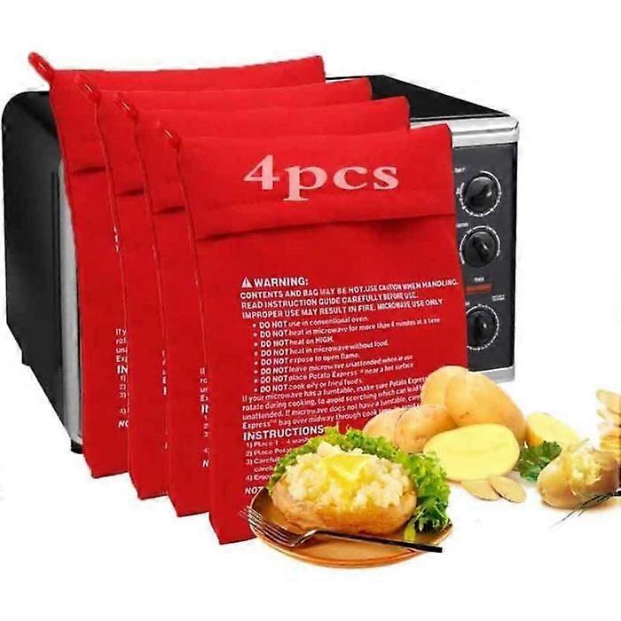 Microwave Potato Cooking Bag - FOLAYA - 4 pcs - Time-saving and efficient