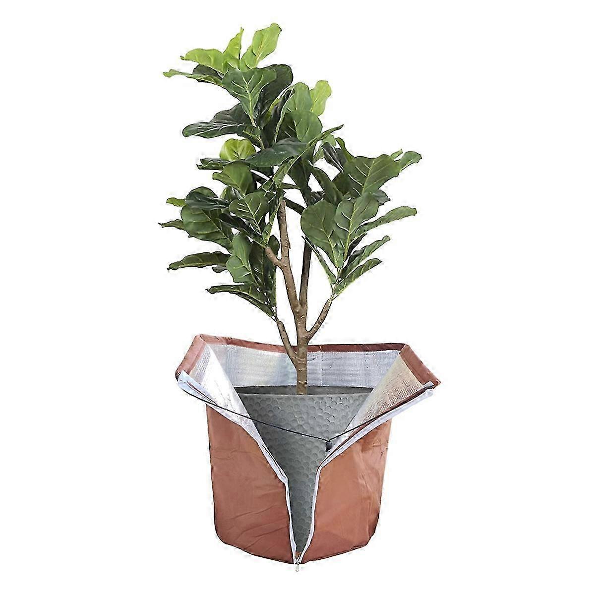 Thermal Pot Protector for Plants, Winter 40 X 40 cm with Zip and Drawstring Protection