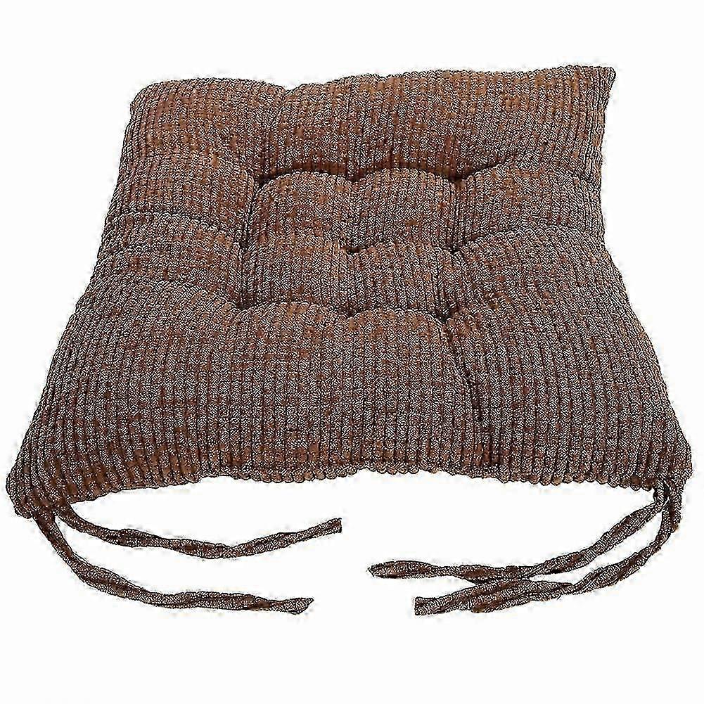 40x40cm Solid Color Square Soft Thicken Seat Pad Cushion Tie on Chair Home Decor-Compatible with Various Brands