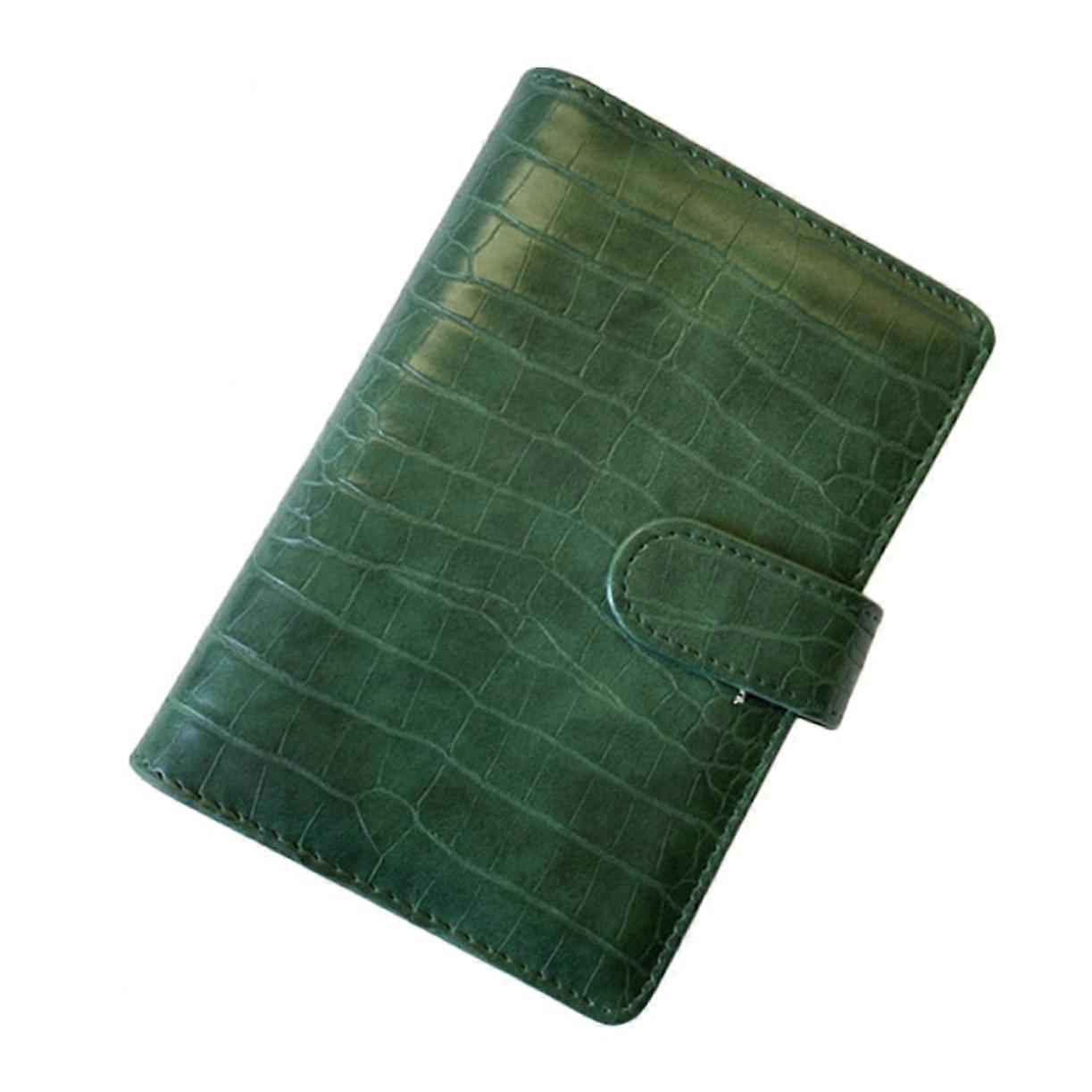 Crocodile Textured Loose Leaf Notepad Cover PU Leather Binder for Students and Craftsmen, Stylish Organizer for Budget Planning and Notes