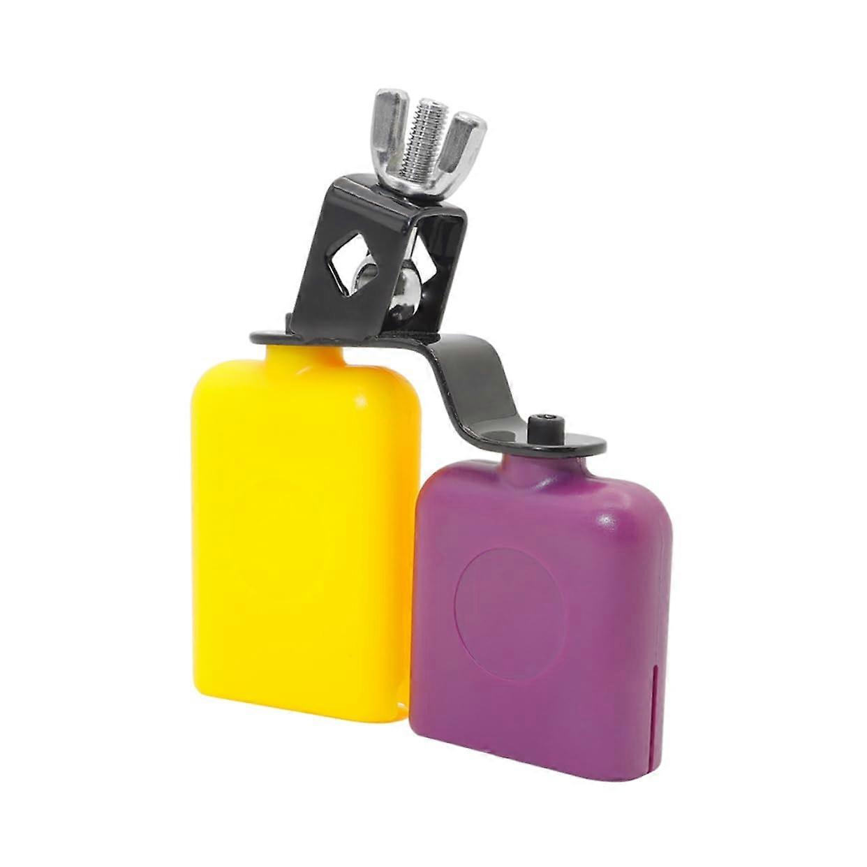 Quadratic Wooden Cowbell  and Low Tones Adjustable for Percussion Instruments and Drum Kit Events and Easy