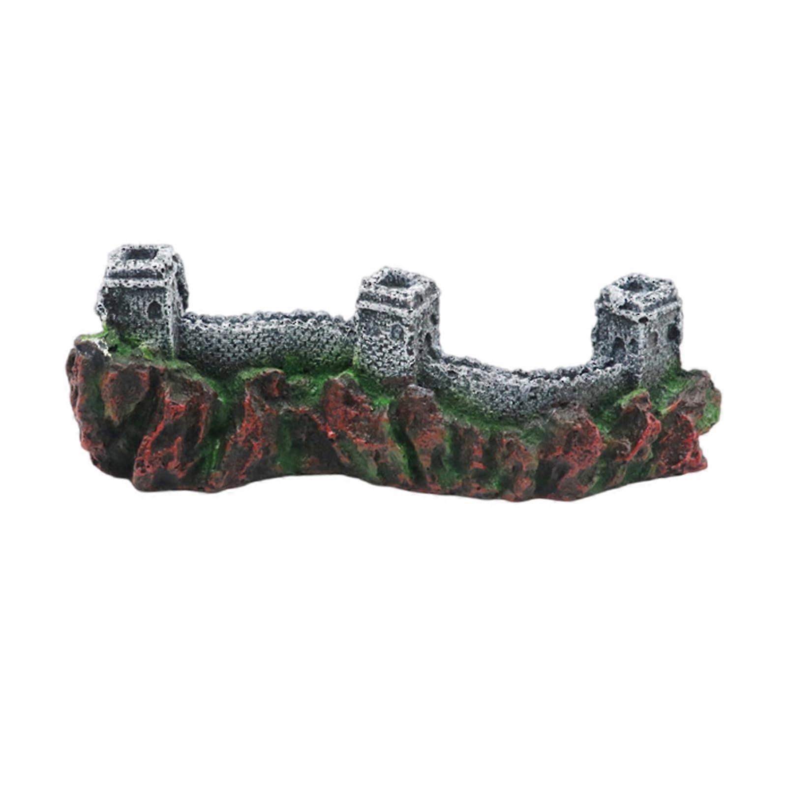 Artificial Resin Cave Decor for Aquatic Terrariums, Reptile Box for Small Fish and Turtles, Durable, Eco-Friendly Material
