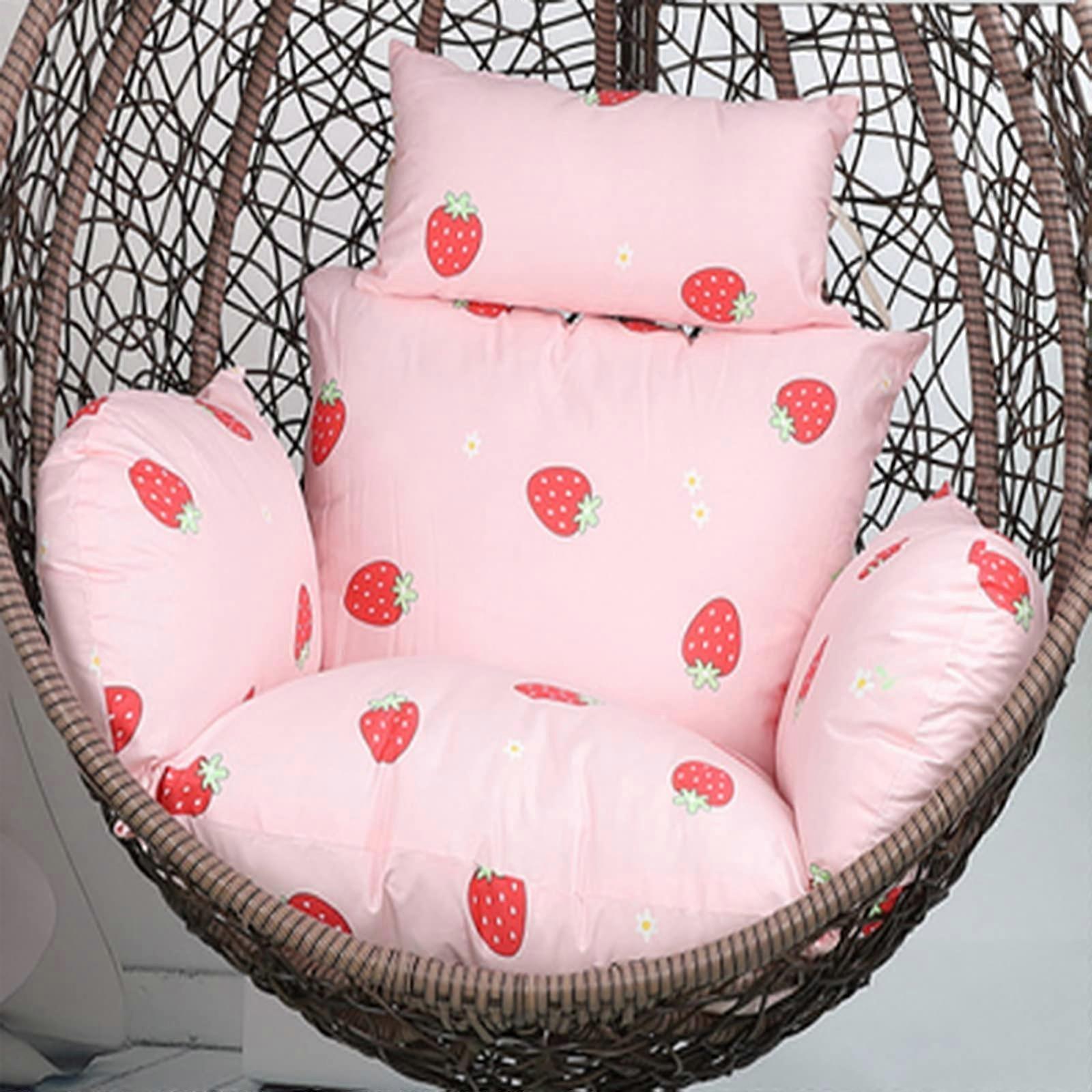 Eggshaped seat cushion for hanging baskets, swings, terraces, indoor and outdoor use, replacement padding for bedrooms, without stand.