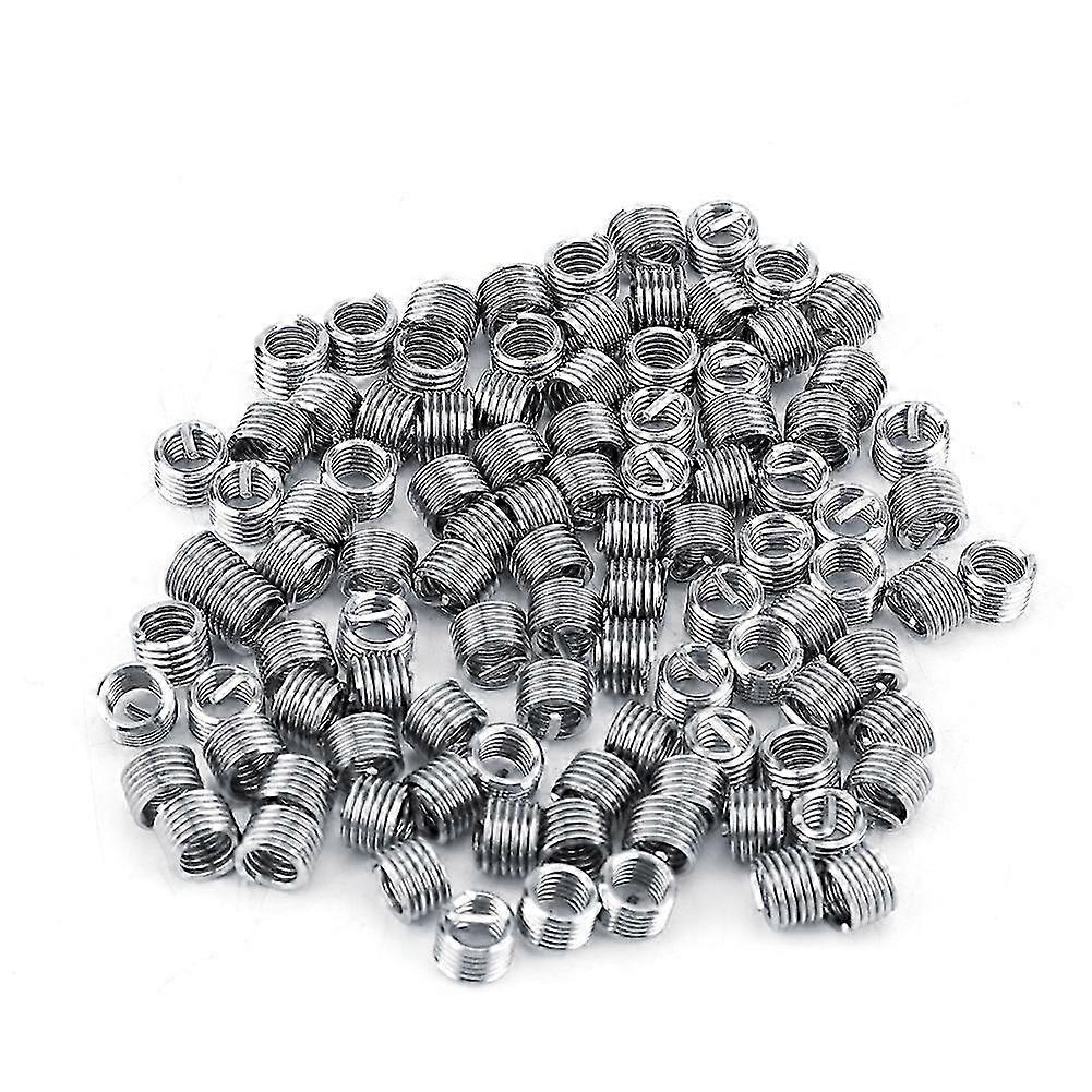 100pcs M4 Stainless Steel Coiled Wire Helical Screw Thread Inserts (M4*0.7*1.5 D)