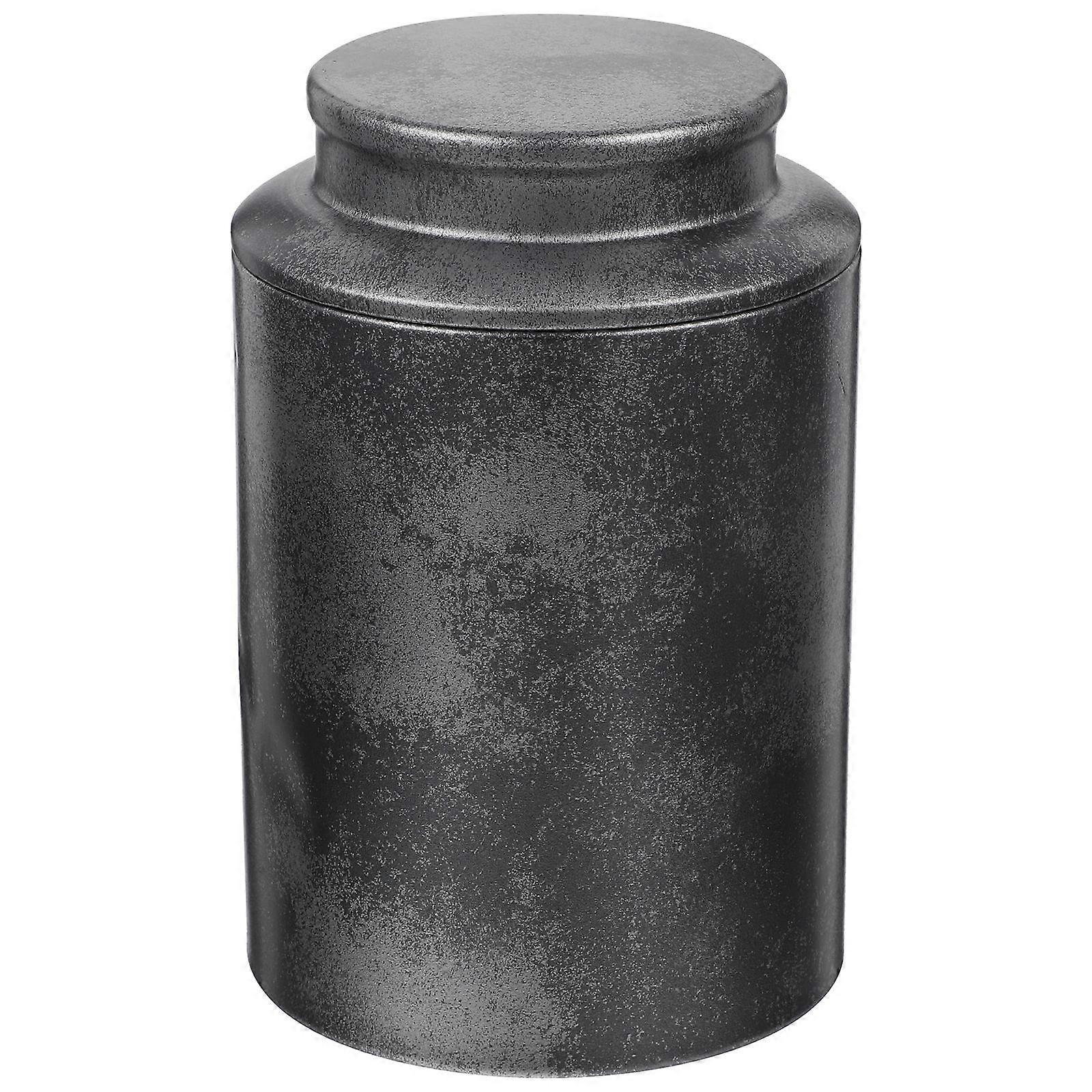 Tin Canister for Tea Storage Airtight Sealing Rectangular Shape 14.5x9.5x9.5cm 1Pcs