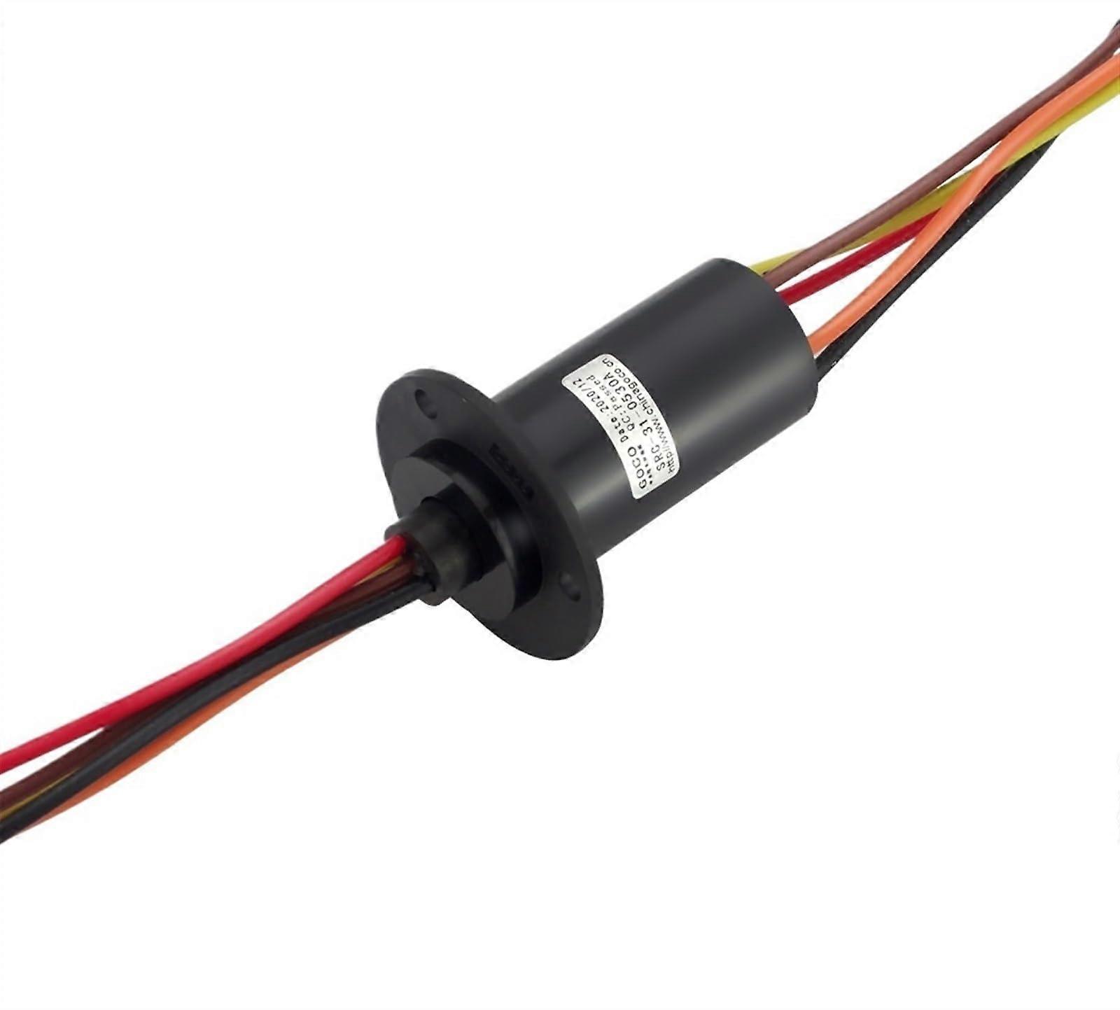 Powerful Electrical Slip Ring 5Ring/30A Dining Table Slip Ring Electrical Brush Carbon Brush 360 Rotating Joint SRC310530A