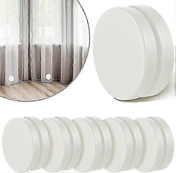 10pcs Strong Magnetic Shower Curtain Weights, Round Magnetic Curtain Weights, Prevent Curtain Liner From Blowing Around