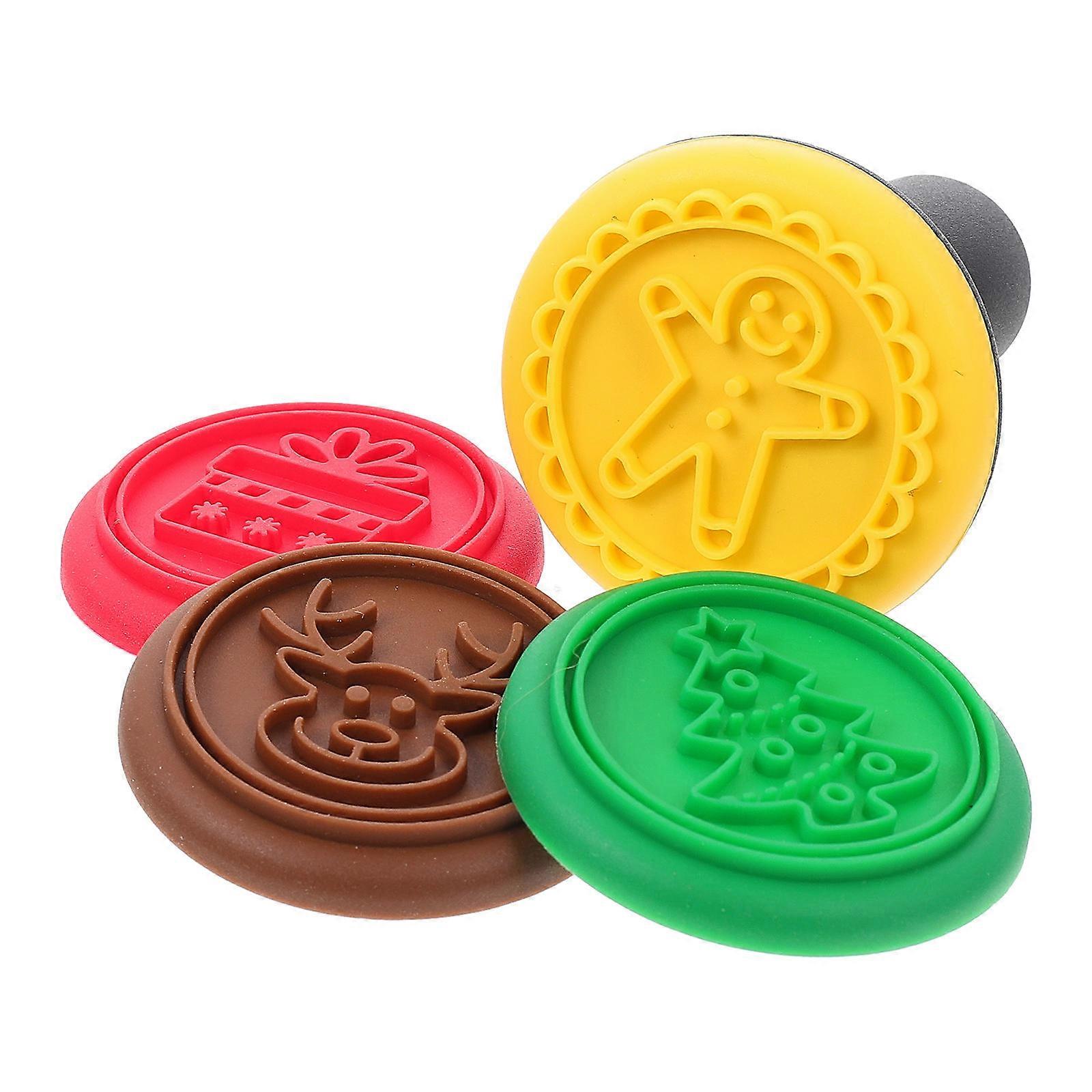 Christmas Silicone Baking Stamps Set Reusable Molds for Cookies, Chocolate, and Fondant in Holiday DIY Baking Activities