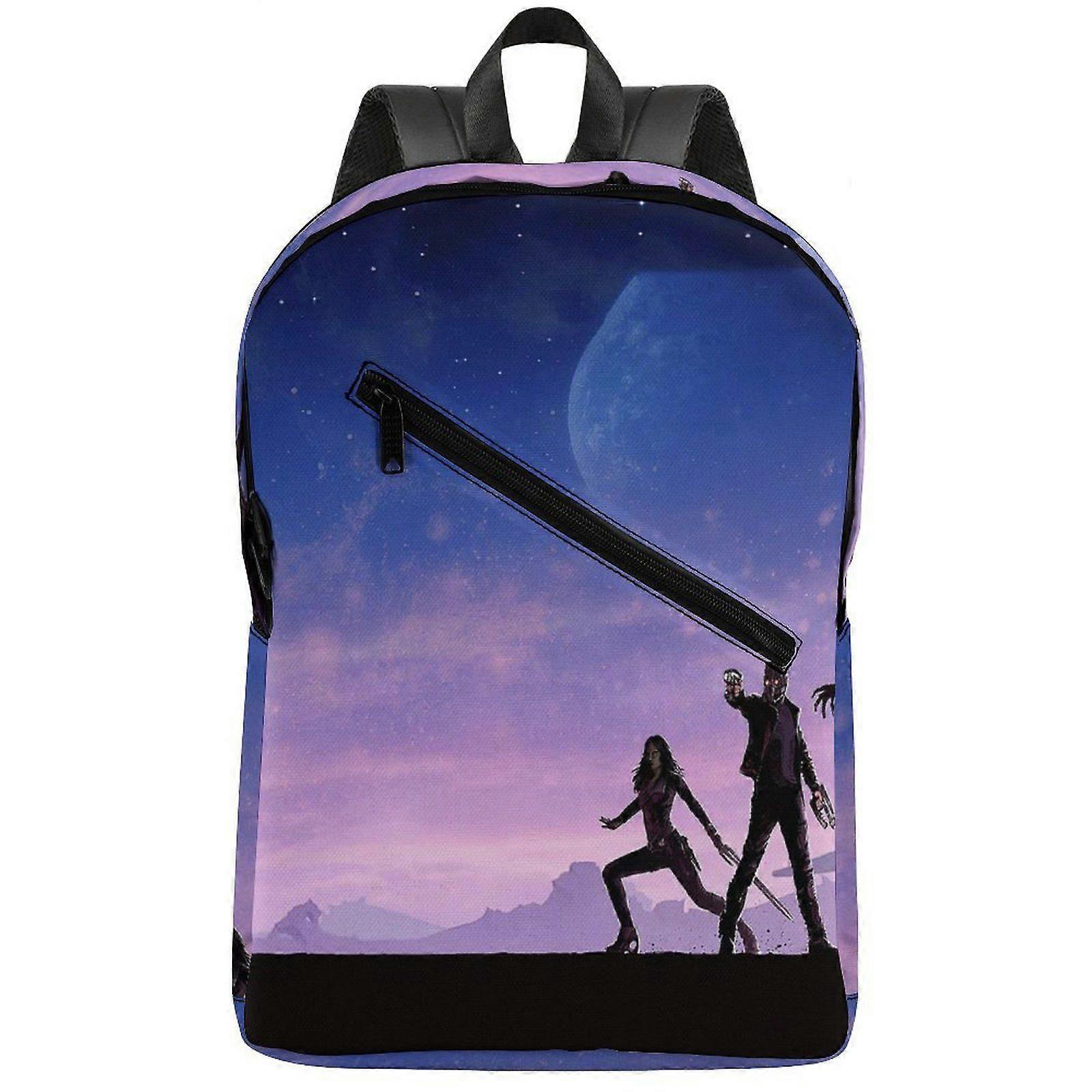 a2728 Cyber Guardians Comfortable Semi-Full Print Backpack with Adjustable Shoulder Straps and Soft Padding m2728