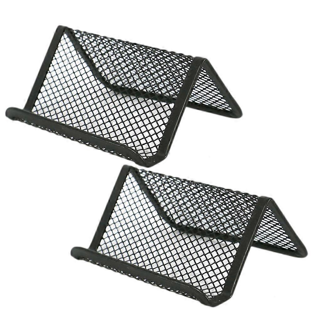 Mesh Index Card Holder Office Desk Organizer Practical Desktop Fashion Shelf 9.7*4.5cm 2Pcs