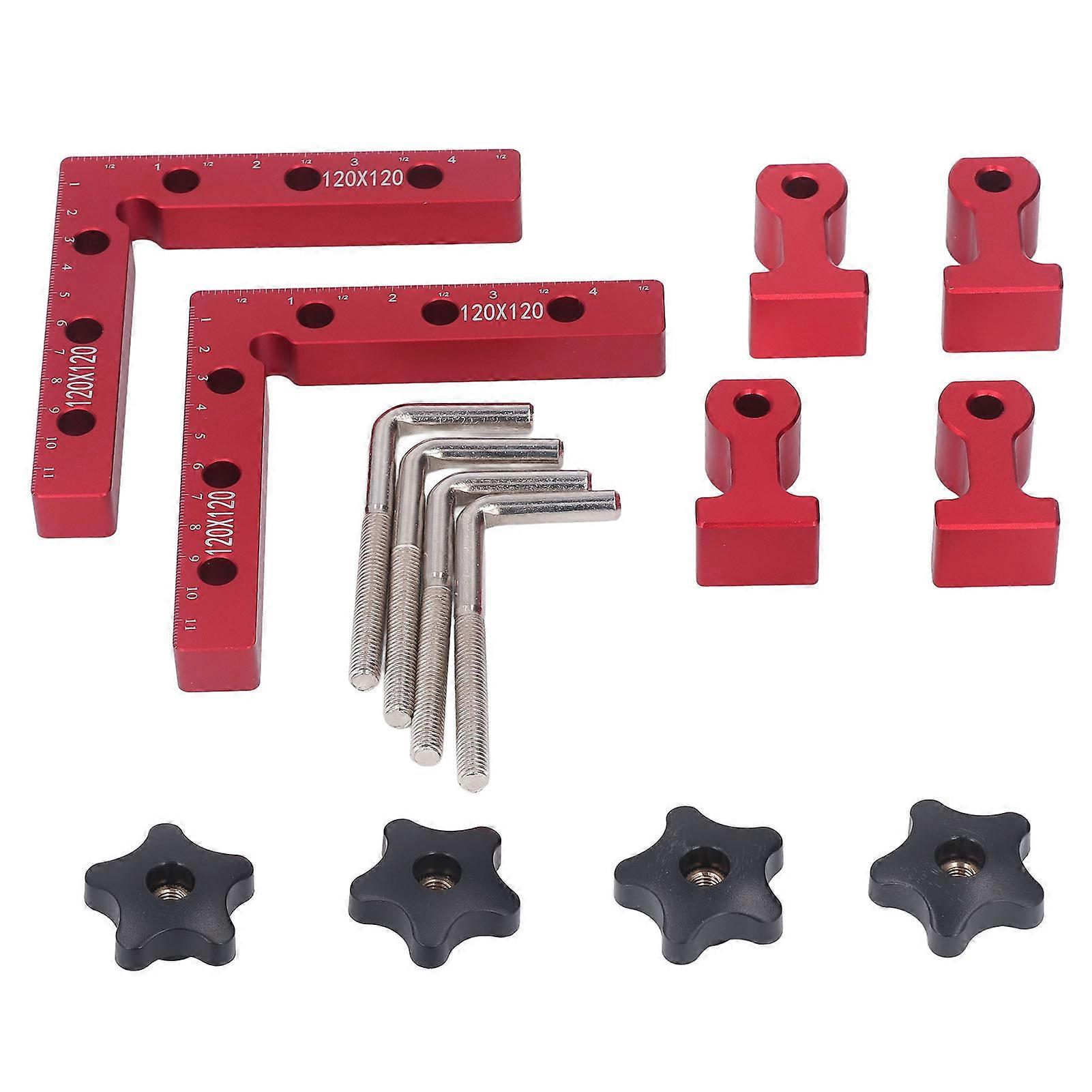 120mm Right Angle Positioning Ruler Woodworking Corner Clamping Square Tool Metric Inch Scale