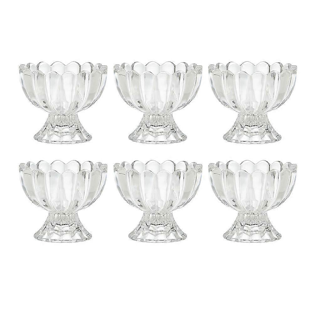 6 Stück 100ml Dessertbecher für Eispudding und Obstschalen transparent