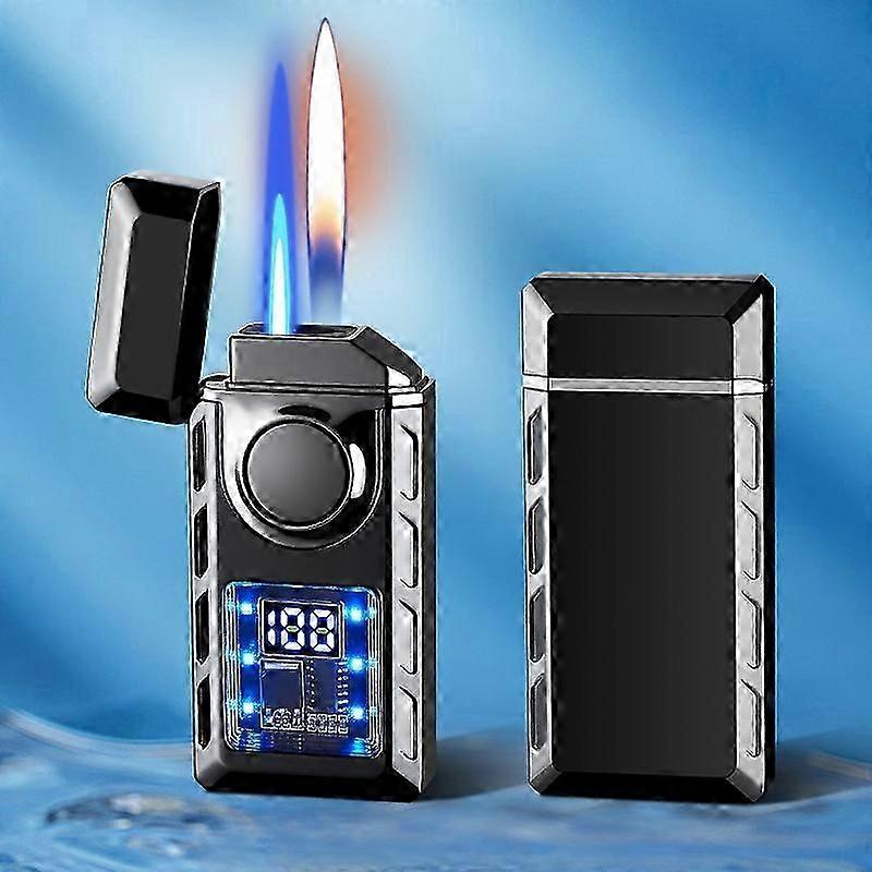 Newest Voice-activated Intelligent Ignition Flame One-click Switching Transparent Visual Movement Inflatable Windproof Lighter