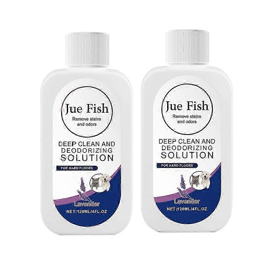 2x Jue Fish Lavender Remove stains and odors DEEP CLEAN AND DEODORIZING SOLUTION FOR HARD FLOORS