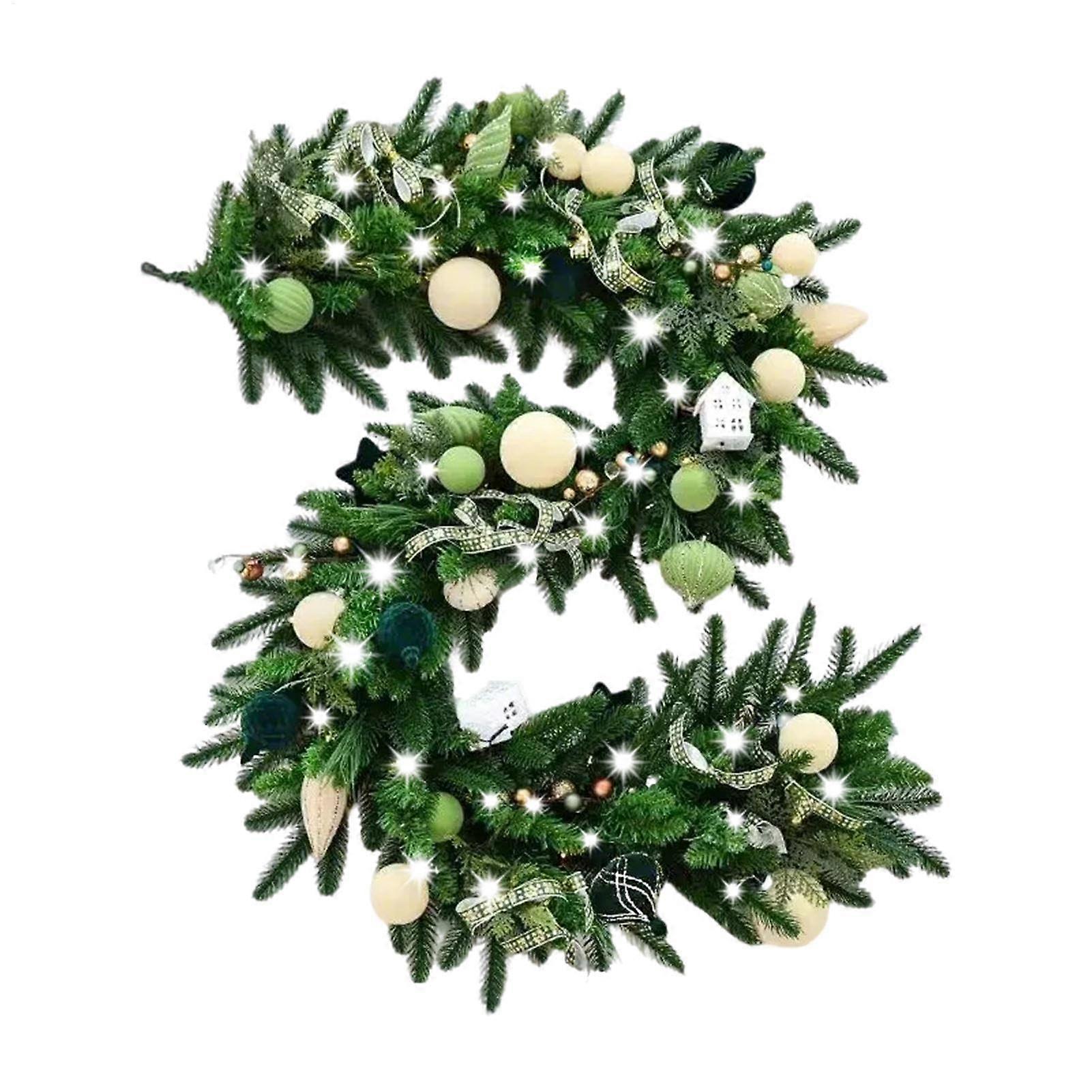 Luminous Garland Christmas 6 Ft LED Lights Holiday Garland For Mantle Decoration With Pine Cones
