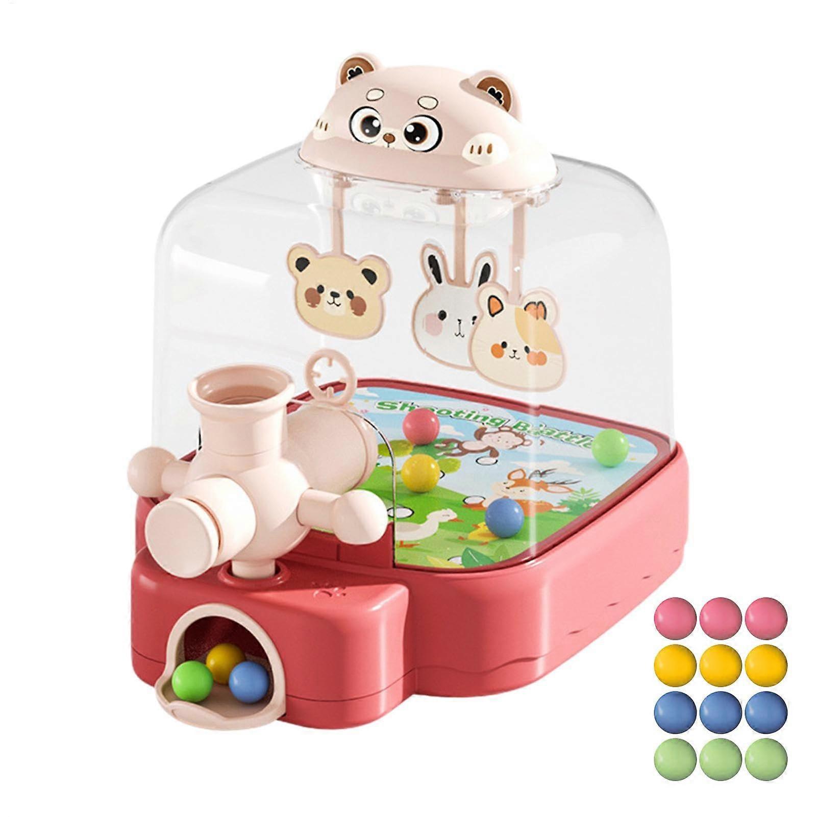 Kinder-Flipper Bear-Themed Pinball Desktop Arcade Game For Kids 3+ Pink, Cute Arcade Table Game For Reaction Training