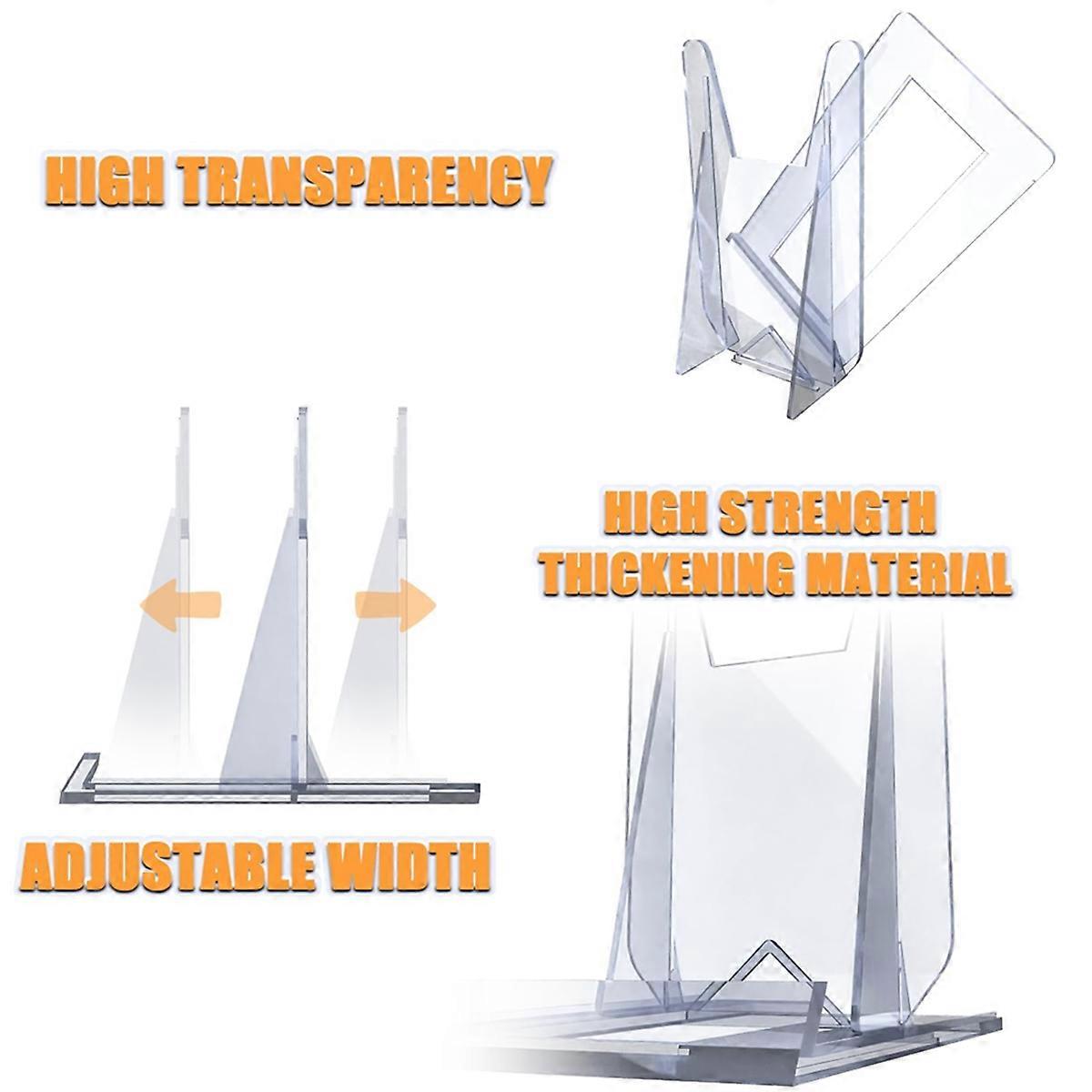 Frame Stand Transparent Adjustable Plastic Holder Photo Album Display Stand for Displaying Artwork P