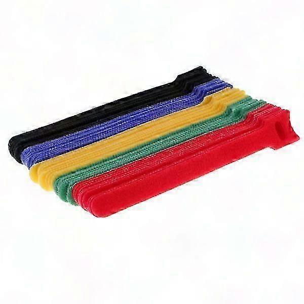 4X50Pcs Hook Loop Cable Ties - 15Cm Self Adhesive Straps