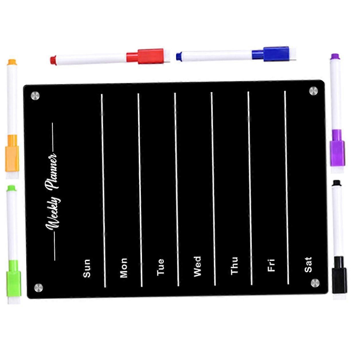 1 Set Magnetic Message Board for Refrigerator, Wipeable Whiteboard with Markers