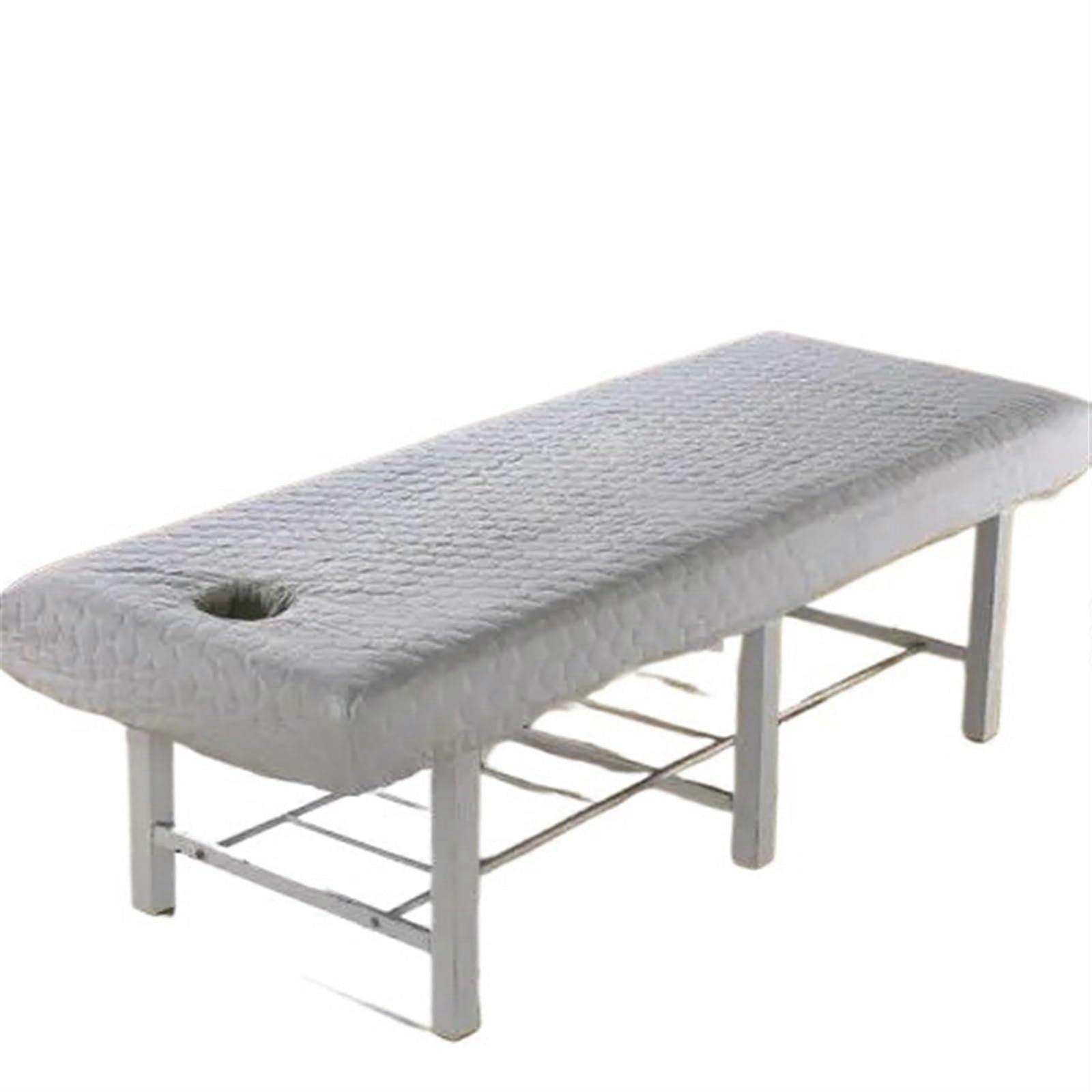 Thickened Quilted Fitted Sheet for Massage Table in Beauty Salon, SkinFriendly Massage SPA Table Cover, Day Blanket with Breathing Hole (07.80x190cm)