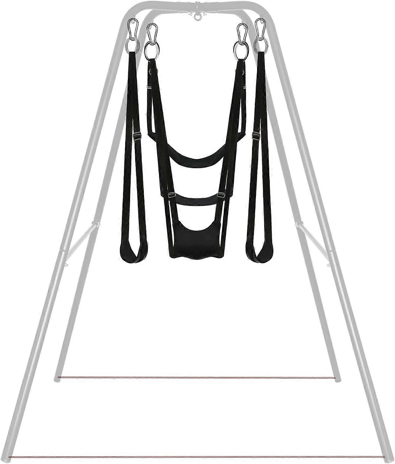 Αιώρα Yoga Swing Ενηλίκων Ζευγαριών, Στιβαρή Αιώρα Aerial Yoga με ρυθμιζόμενους ιμάντες, Εύκολη συναρμολόγηση, Υποστηρίζει έως 330 λίβρες (Μαύρο)