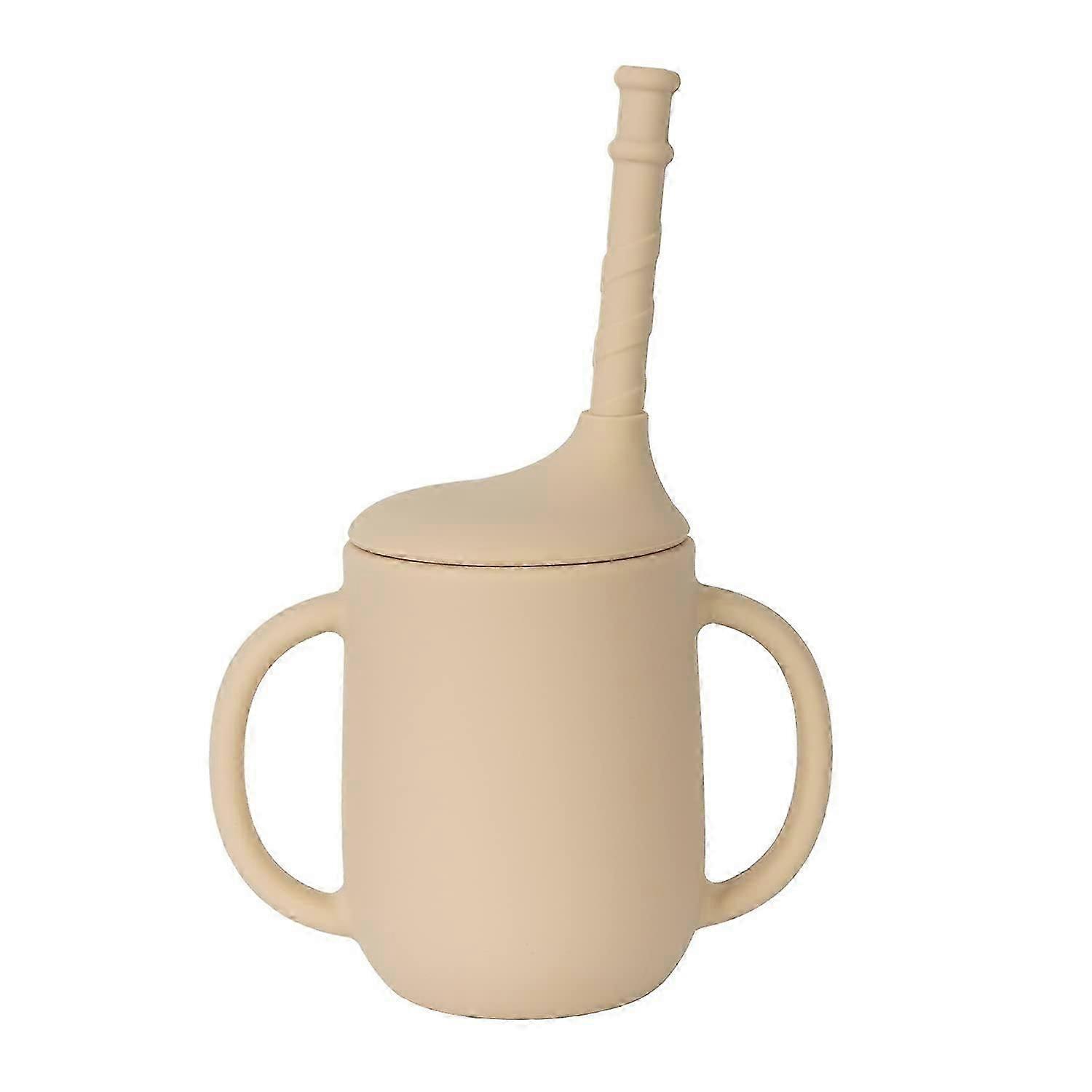 No Spill Sippy Cups For Toddler, 100% Soft Silicone Straw Trainer Cup For Infant, Tiny Tray