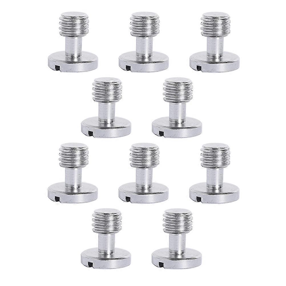 10pcs Nickel Plated Iron Tripod Mounting Screws Quick Release Plate Replacement for DSLR Cameras Durable Design Easy Installation