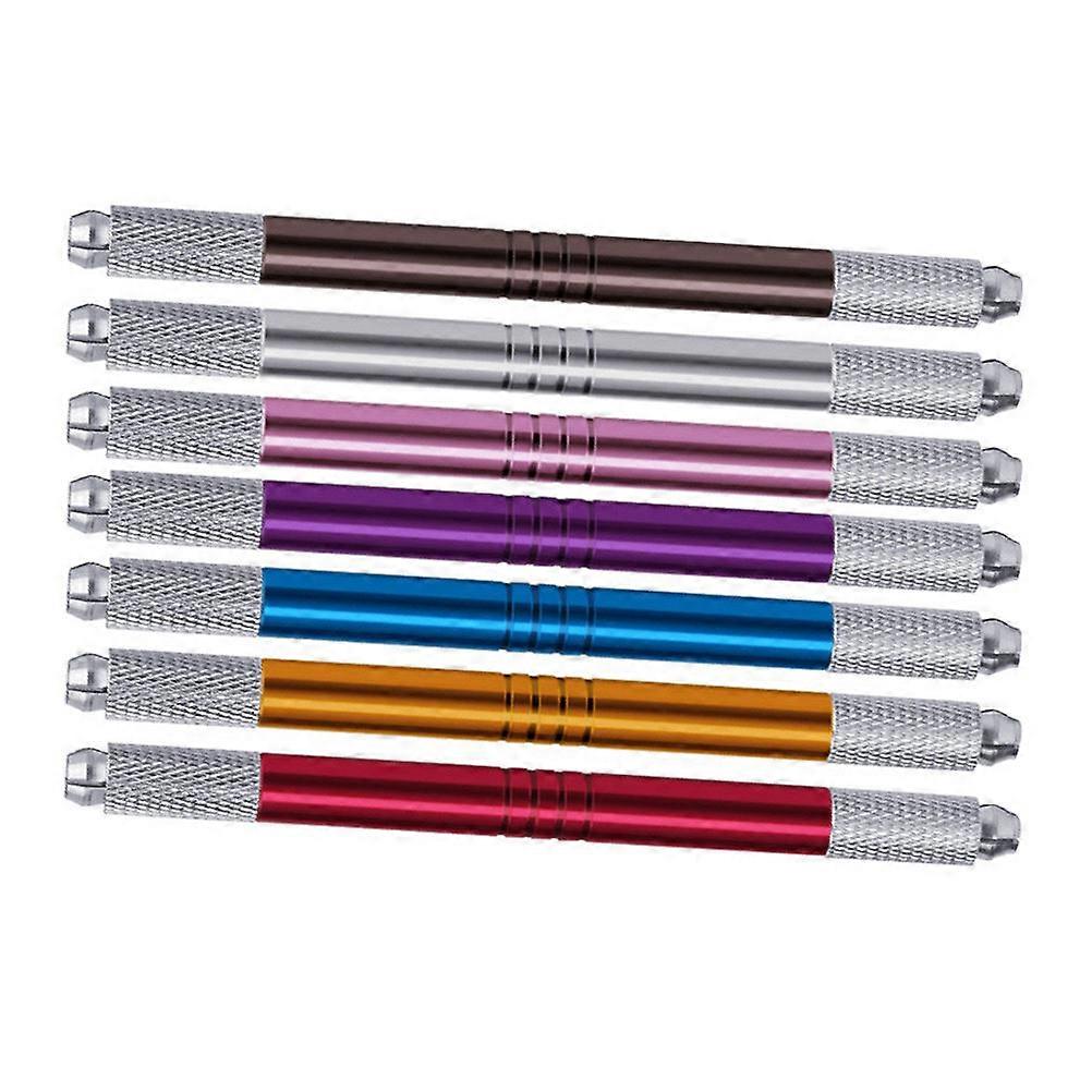 Brows Eyebrow Pen Double-Ended Microblading Pencil Tattooing Purple Color 7Pcs