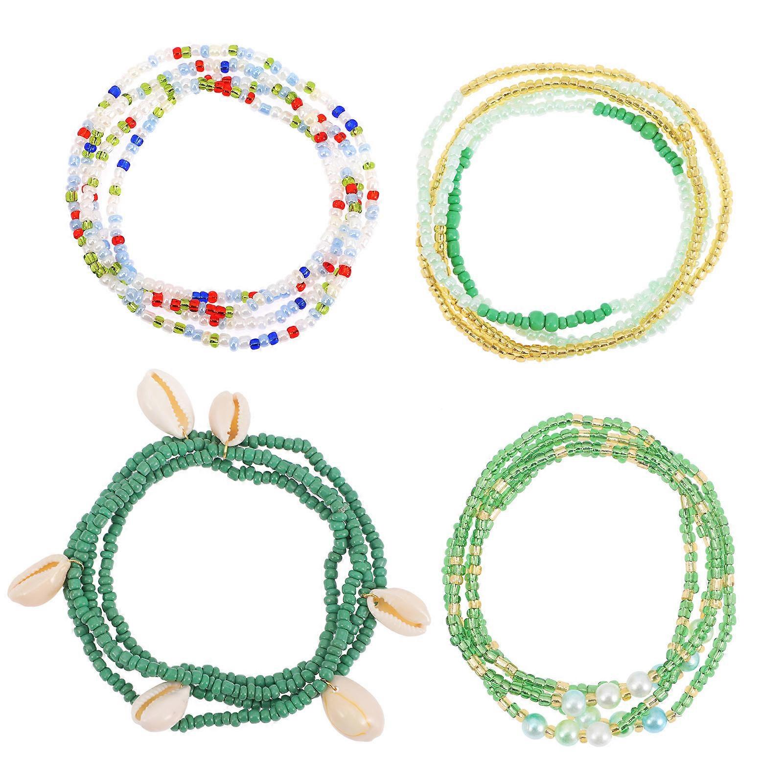 Beaded Waist Chains for Decor Assorted 4pcs Lightweight and Durable Fashion Accessories