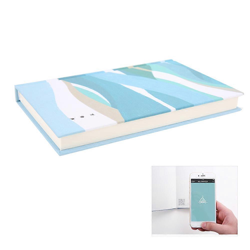 Hand Notebook Voice Recorded Staple Binding Book DIY Birthday Gift with Canvas Bag