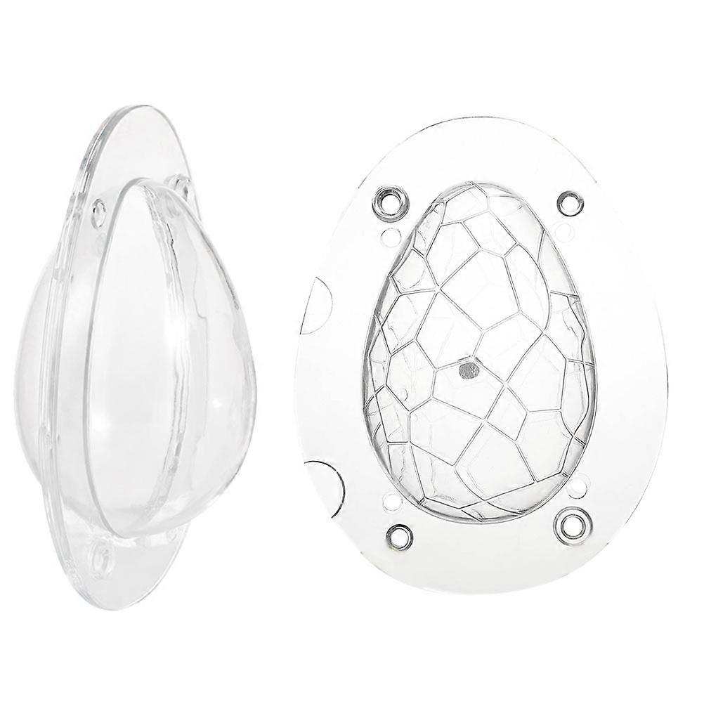 2pcs Plastic Egg shaped Chocolate and Cookie Molds for Home Baking
