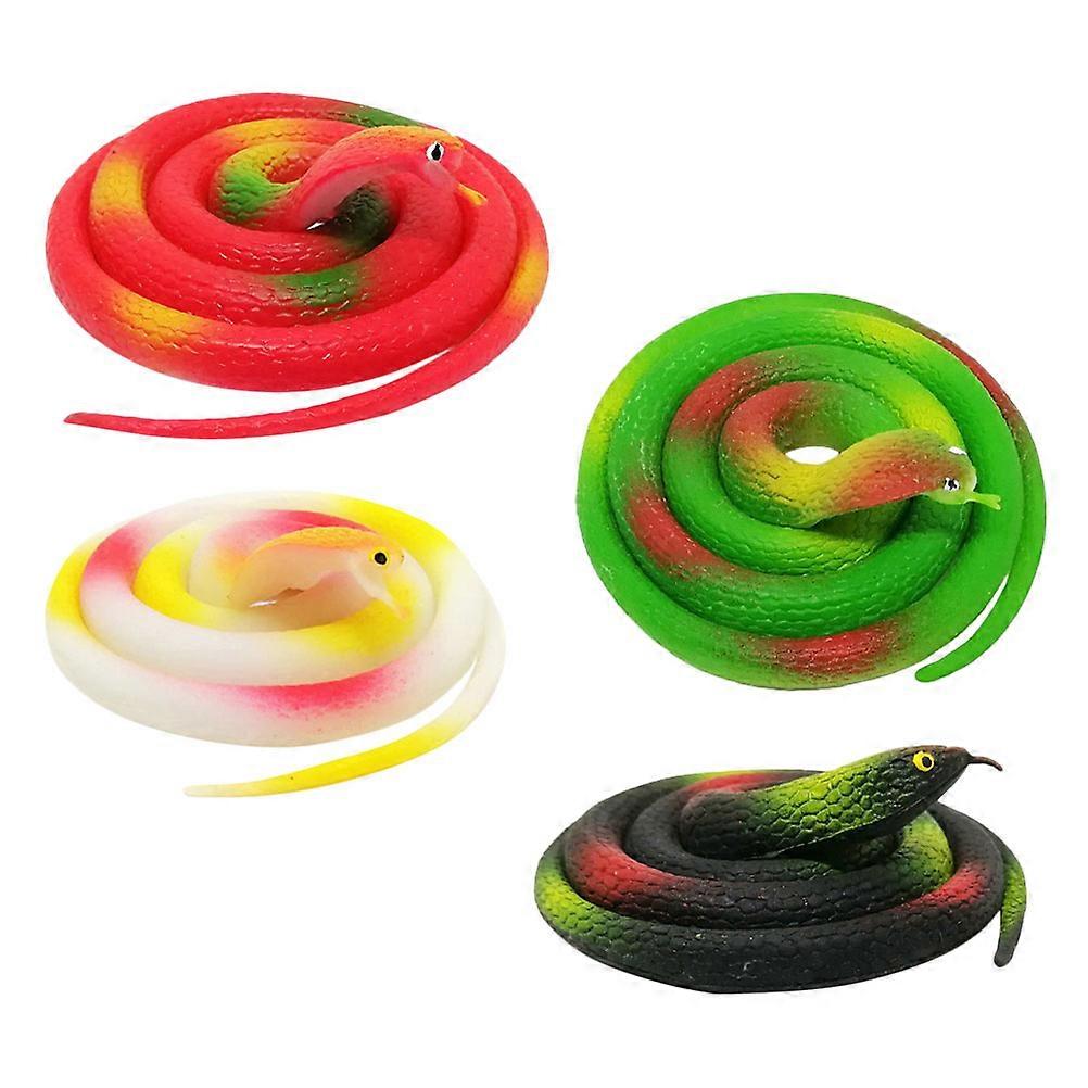 Scary Snake Toy Simulation Snake Festival Props Lifelike Design Halloween Parties 80X3CM 4Pcs