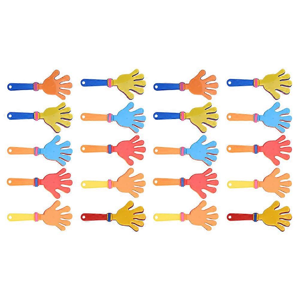 20pcs Assorted Color Plastic Clapping Hands for Home Fun and Party Cheering Props Toys
