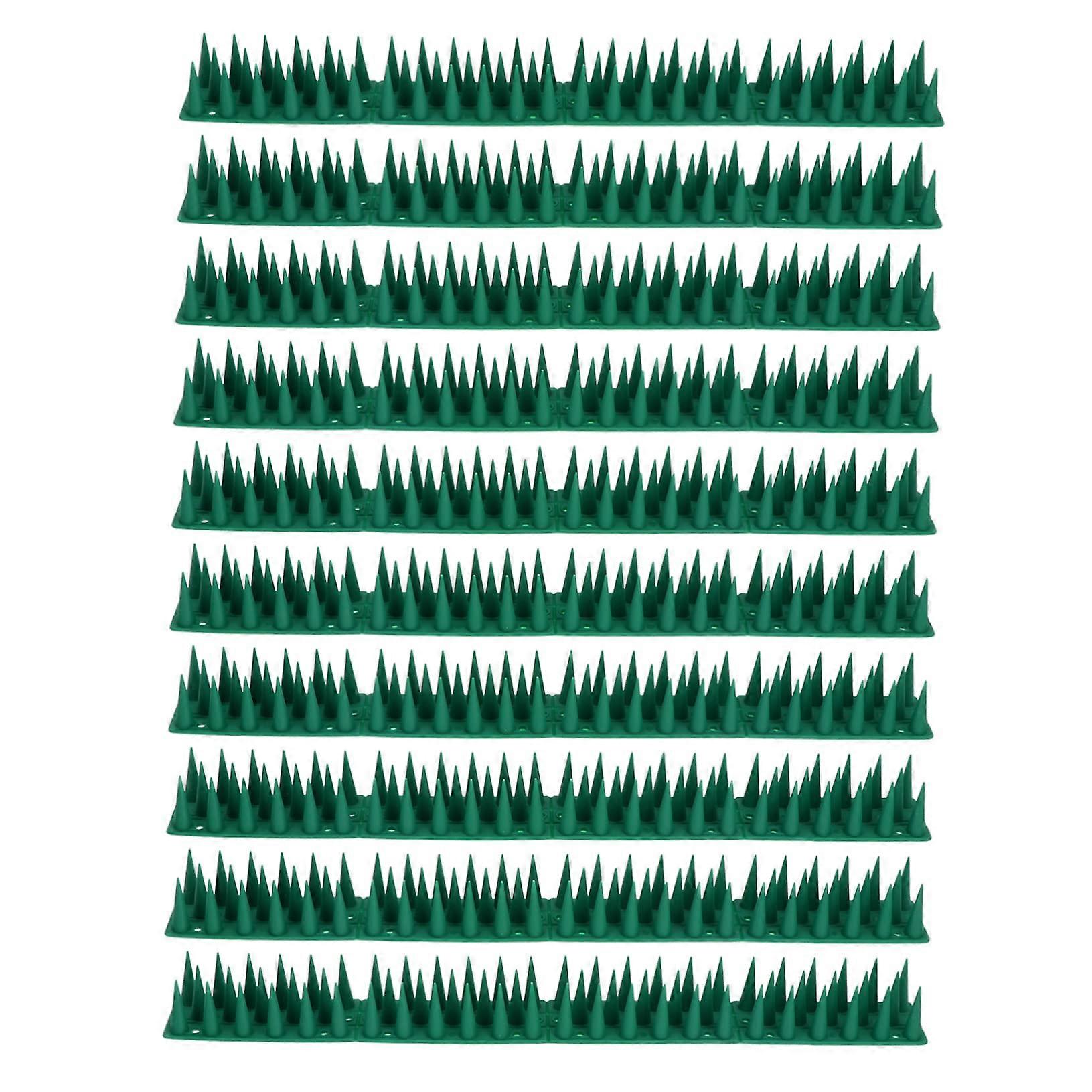 10 Sets Plastic Pigeon Spikes Bird Repellent Strips Garden Balcony Roof UV Resistant Weatherproof Easy Assembly
