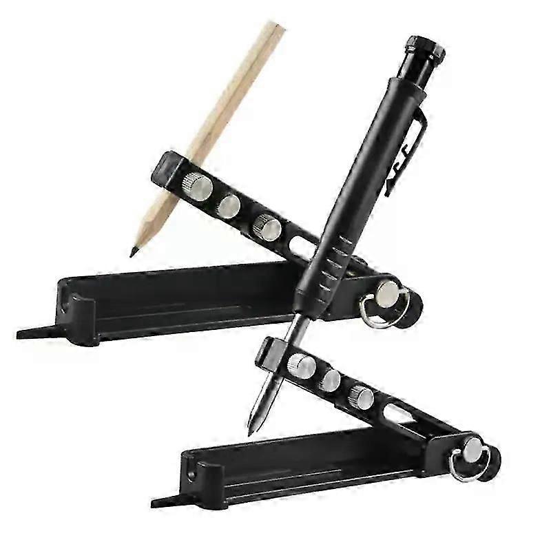 Multi-function Scribing Tool Adjustable Profile Scribing Ruler Deep Hole Pencil Contour Gauge Tool DIY Woodworking Compass Tool